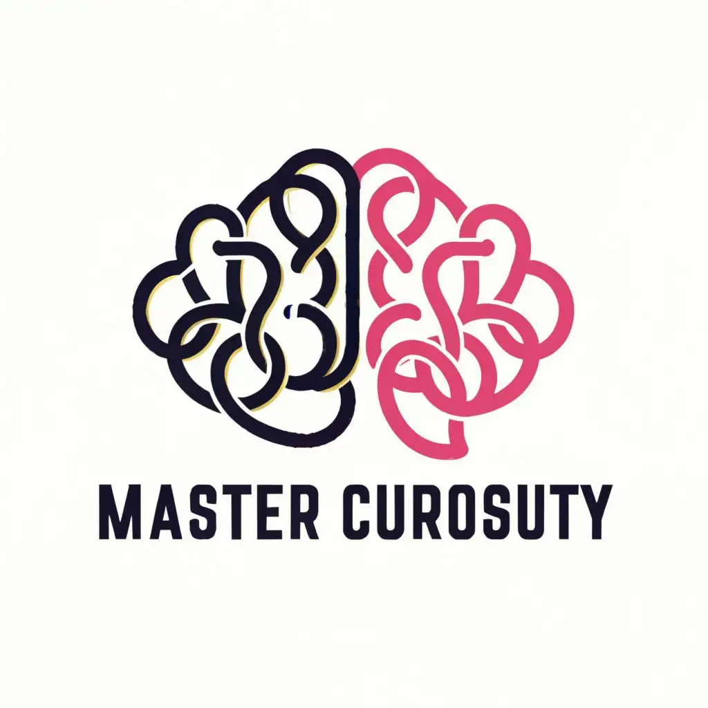 a logo design,with the text "Master Curiosity", main symbol:Brain,complex,be used in Retail industry,clear background