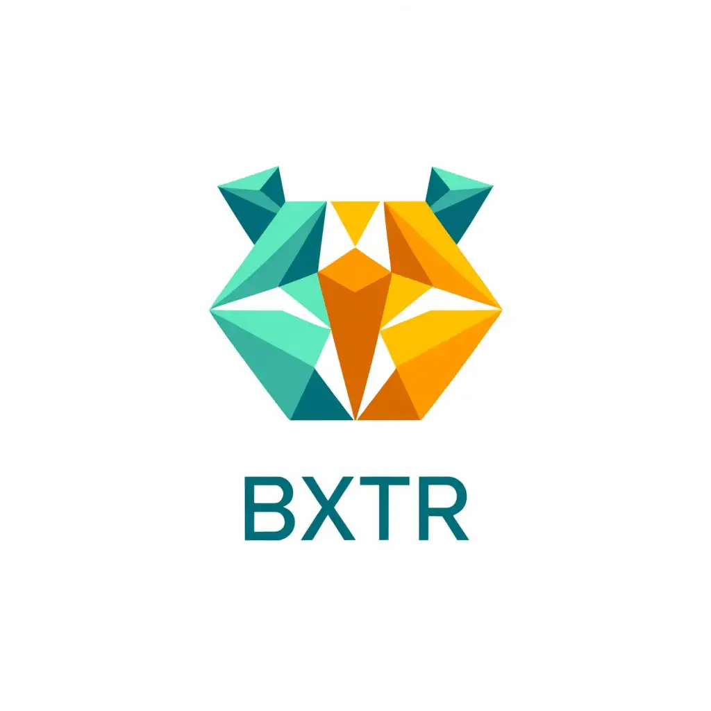 a logo design, with the text 'BAXTER Crypto Earnings Exchange Platform', main symbol: DYNAMIC BIG COLORED LOGO FUSION BXTR BIG LOGO IN OUTSIDE, Moderate, to be used in Finance industry, clear background