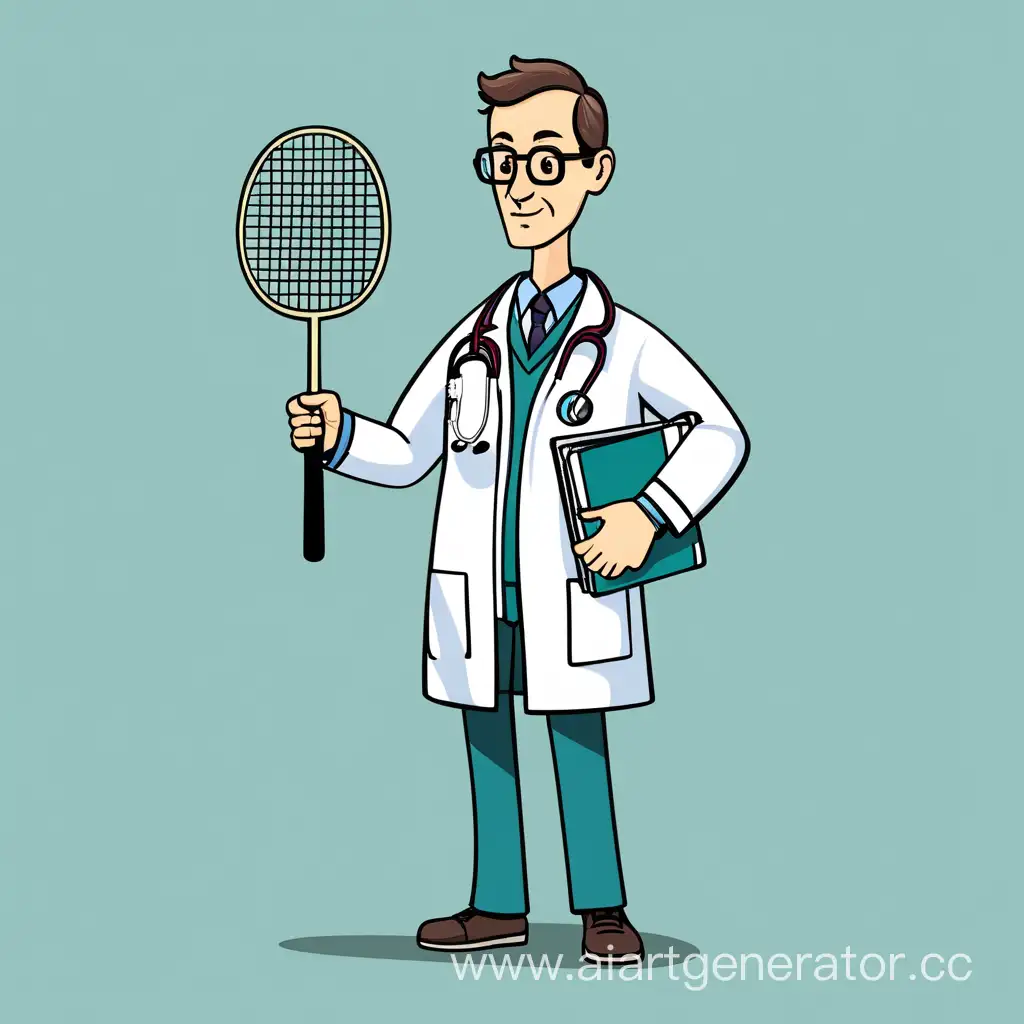 Cheerful-Cartoon-Doctor-Juggling-Work-and-Play