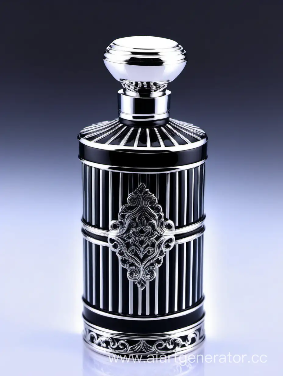 Luxurious-Zamac-Perfume-Bottle-with-Royal-Dark-Turquoise-and-Silver-Accents