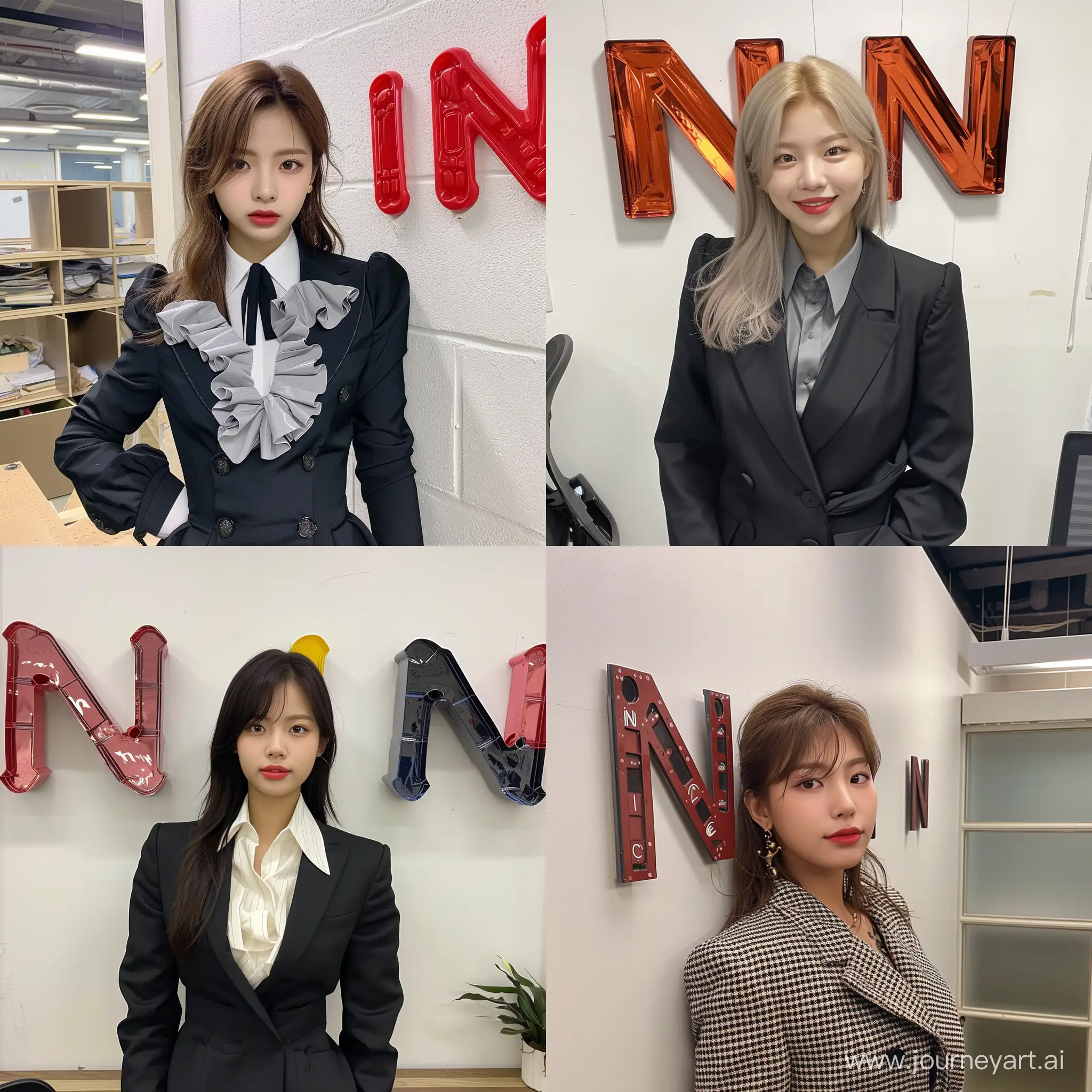 Jeongyeon-in-Office-Costume-with-IN-Wall-Decor