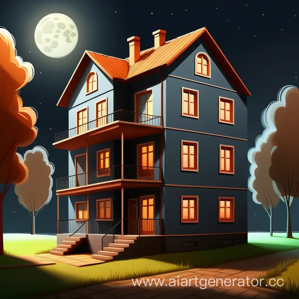 Quaint-Country-Hostel-Charming-ThreeStory-House-in-the-Midnight