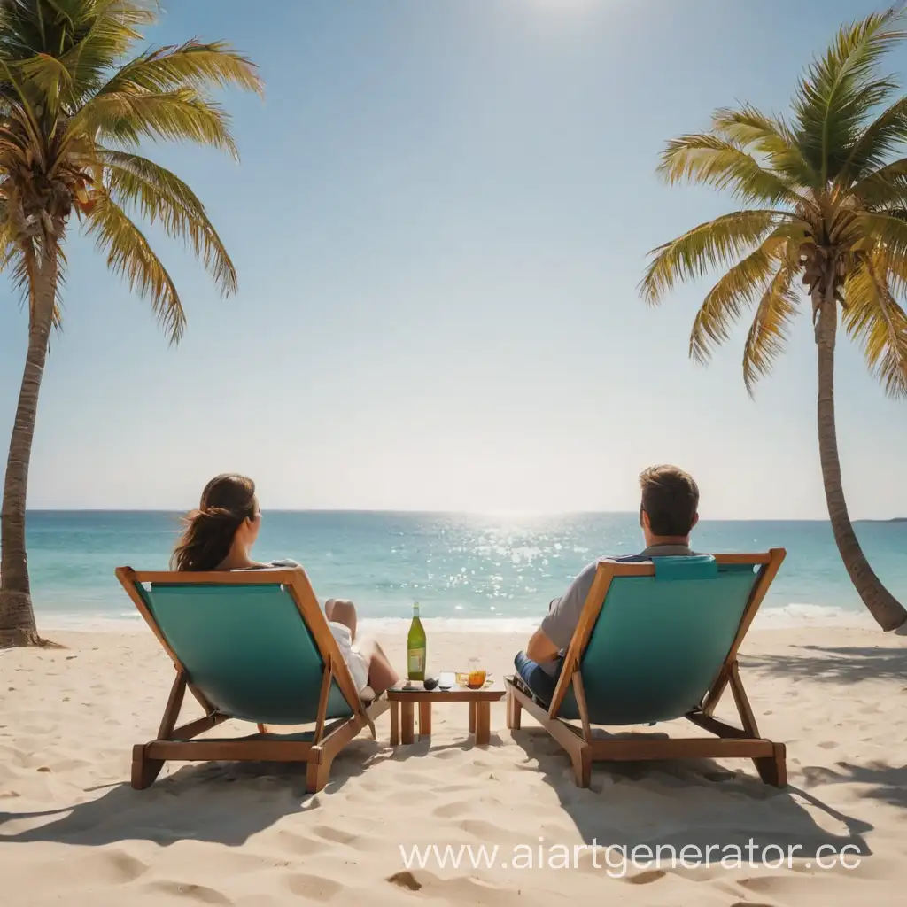 Couple-Relaxing-on-Beach-Lounger-with-Serene-Ocean-View
