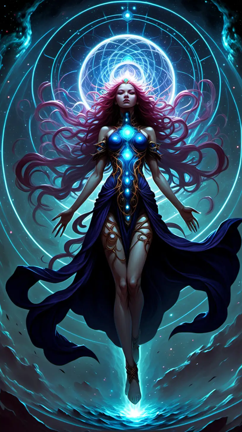 Embraced by the luminescence of Nebulastriders and the shadowy mastery of Umbric Abyssal Weavers, Seraphina stood at the heart of the Umbral Expanse—a guardian attuned to the harmonious frequencies that pulsed through the cosmic tapestry



