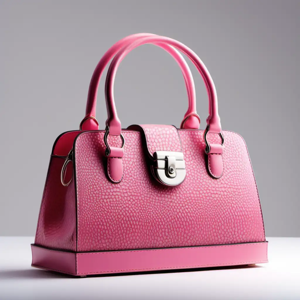 This product photography image captures a cute and stylish pink handbag against
a white background, perfect for display on a website. The lighting should be bright
and clear, emphasizing the texture and details of the handbag while ensuring that
the pink color is true to life. The overall mood of the image should be clean, fresh,
and feminine, reflecting the charm and style of the product. The perspective and
Mid Journey Prompts.pdf
composition of the shot should highlight the unique features of the handbag while
providing a sense of its overall shape and size. The overall effect should be high -
definition and realistic, showcasing the handbag in exquisite detail and leaving a
lasting impression on the viewer —v 5 —s 500 —ar 4
:
5 —q 2
