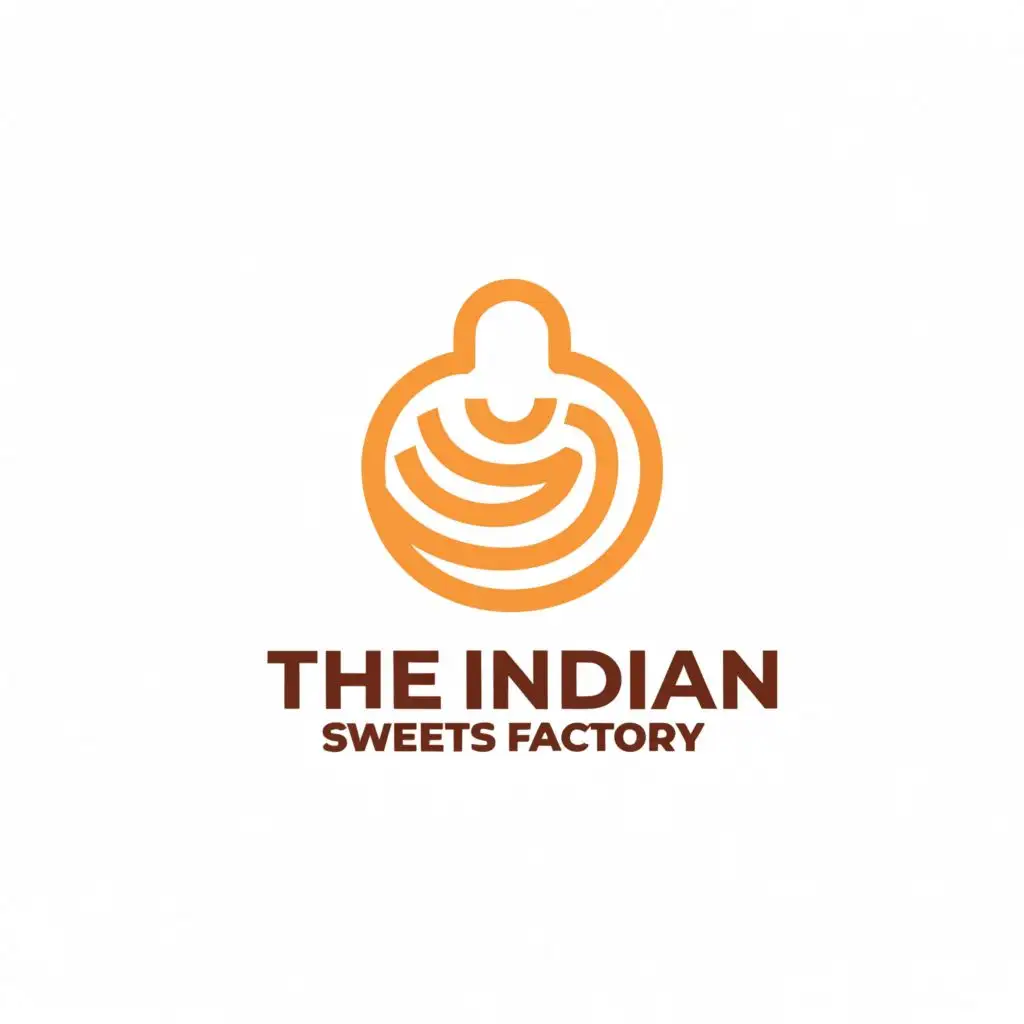 LOGO-Design-for-The-Indian-Sweets-Factory-Minimalistic-Food-Symbol-for-the-Restaurant-Industry