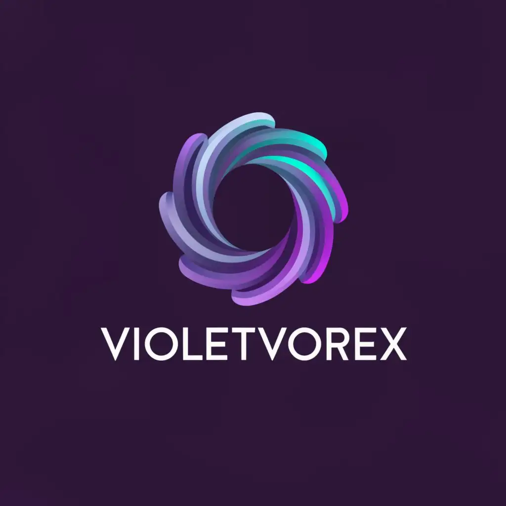 a logo design,with the text "violetv0rtex", main symbol:purple vortex,Moderate,clear background