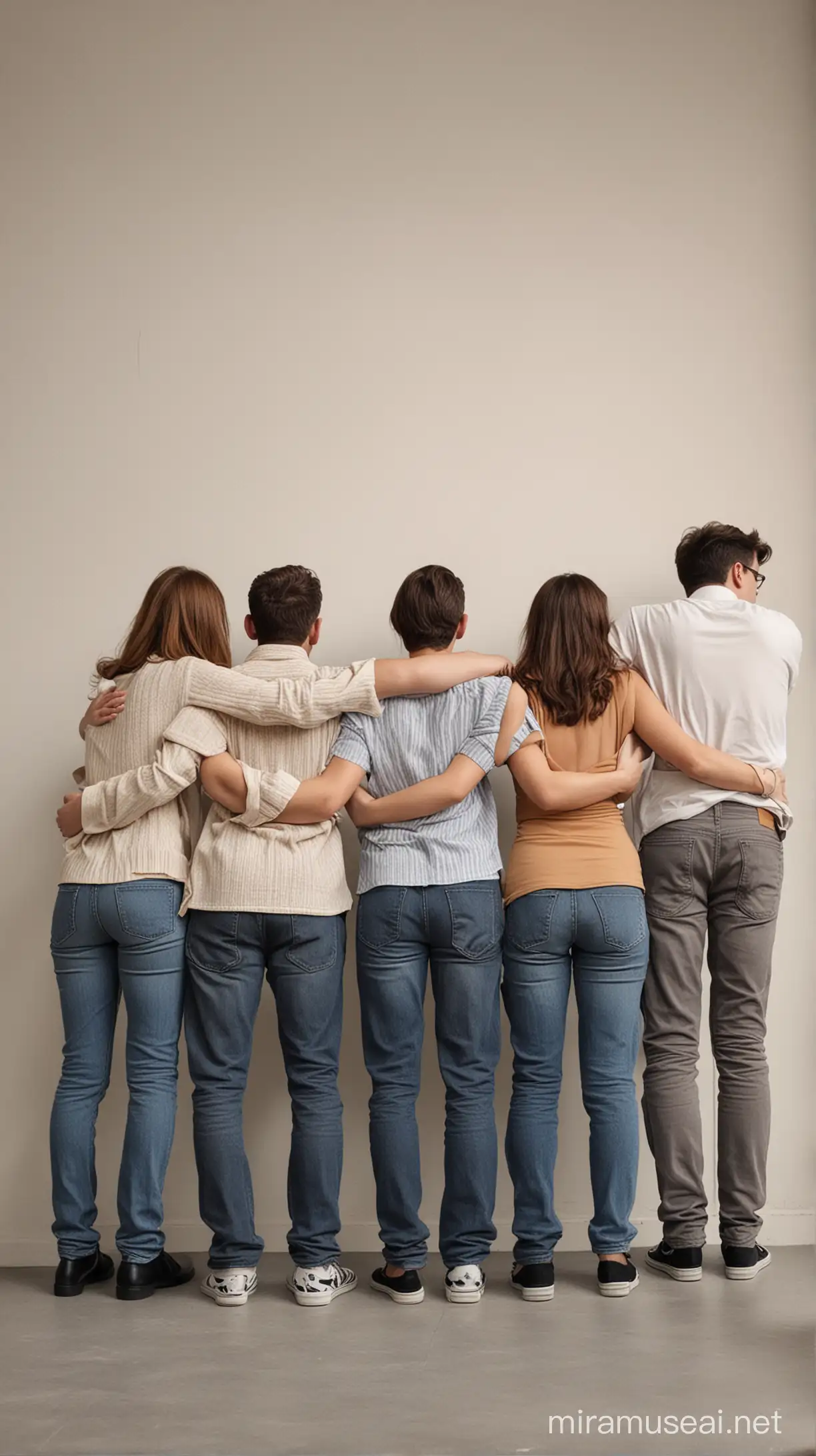 Group of Four People Standing Close Together