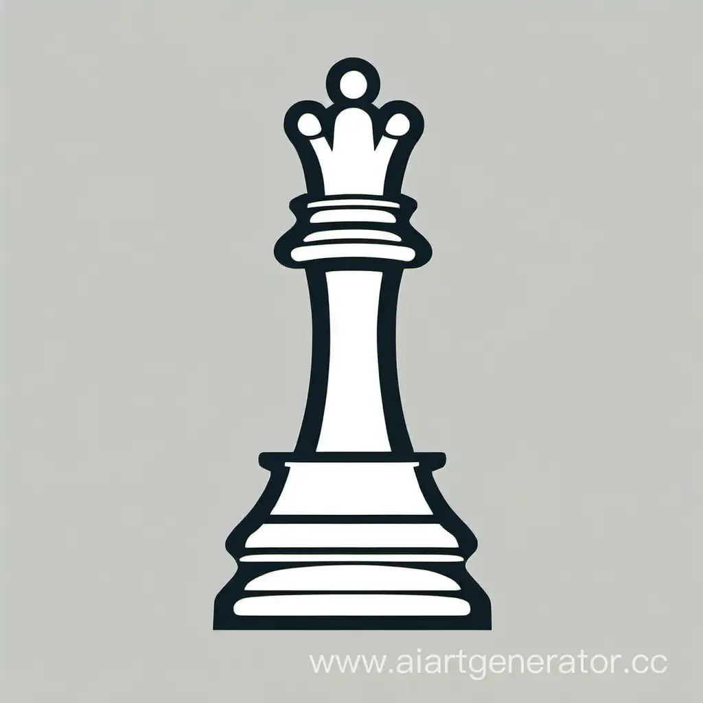 Шахматная фигура, в упрощенном стиле