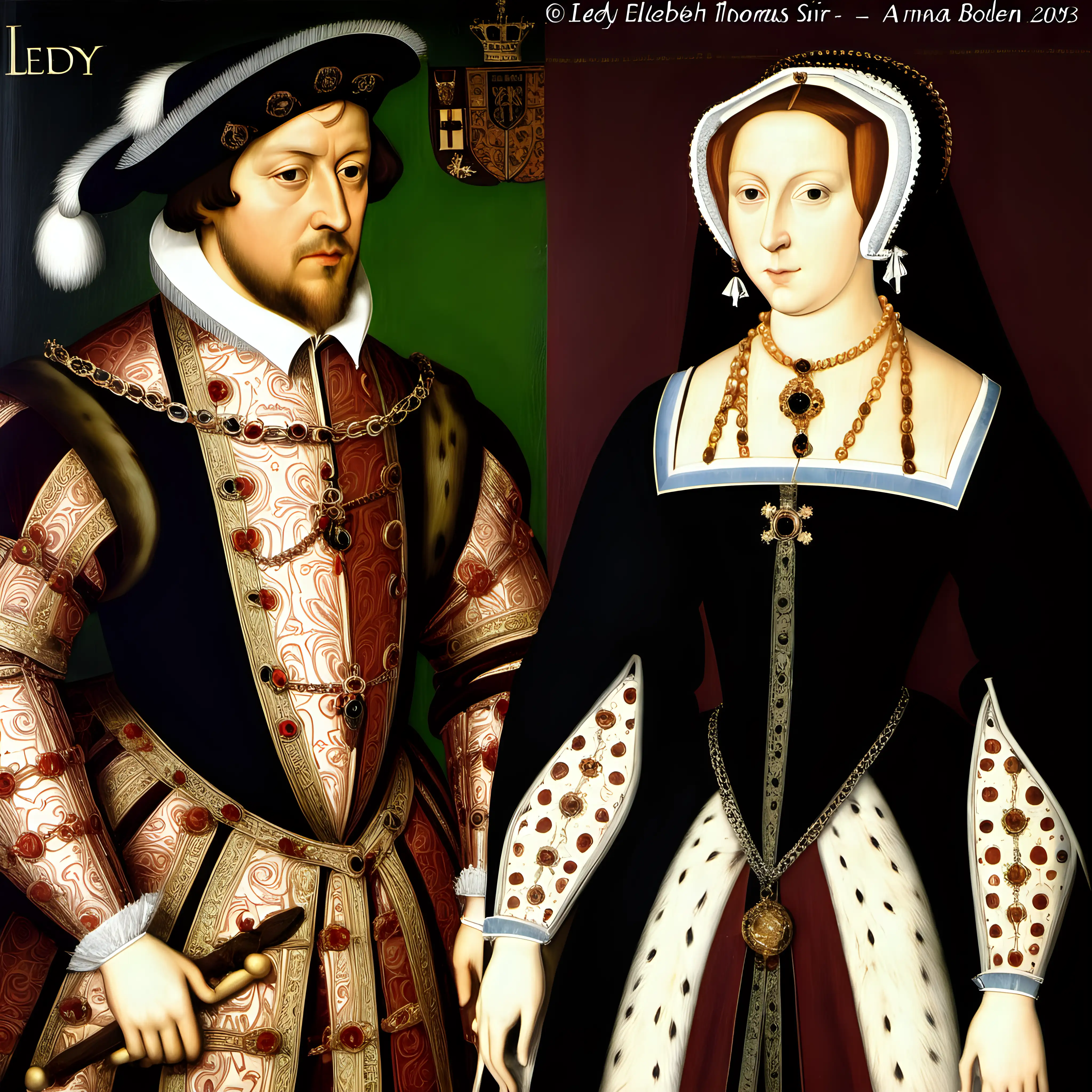 Ledy Elizabeth Sir Thomas Boleyn Parents of Anne Boleyn Portrait