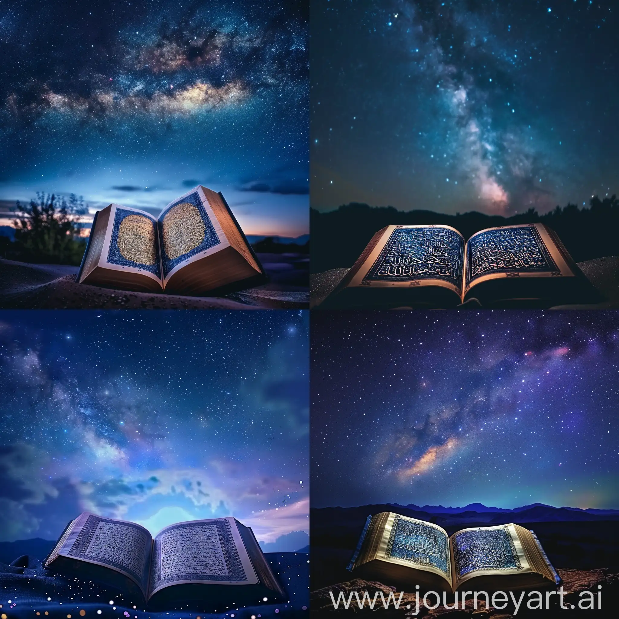 Open-Holy-Quran-Under-the-Majestic-Night-Sky