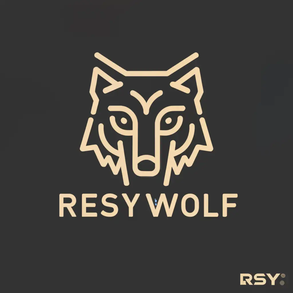a logo design,with the text "Resywolf", main symbol:Wolf,Moderate,be used in Retail industry,clear background