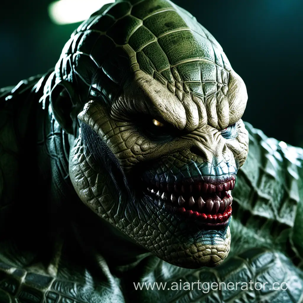 Killer Croc's face