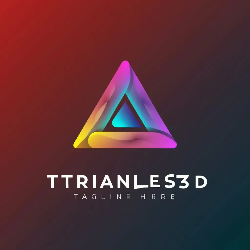 a logo design,with the text "Triangles 3D", main symbol:Triangle,Moderate,be used in Entertainment industry,clear background