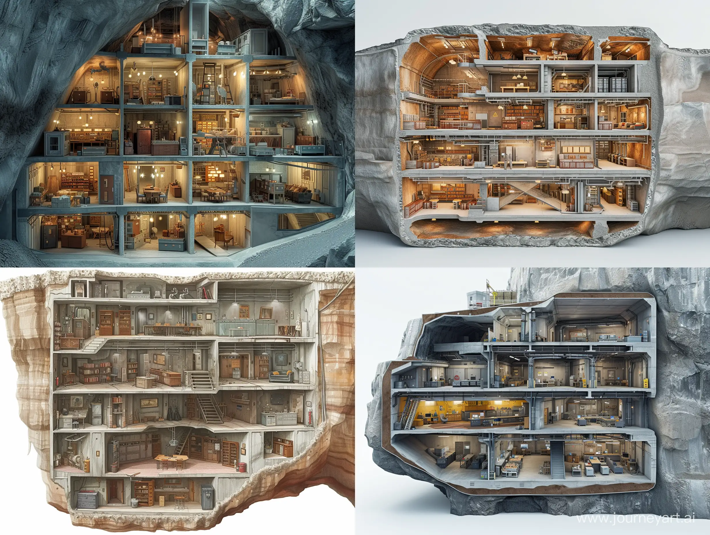 Liminal-Back-Rooms-Complex-A-Fascinating-Cutaway-View-Underground
