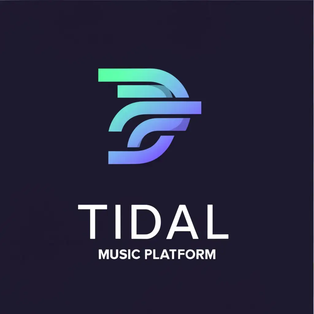 a logo design,with the text "Music platform Tidal logo", main symbol:Tidal logo,Moderate,be used in Education industry,clear background