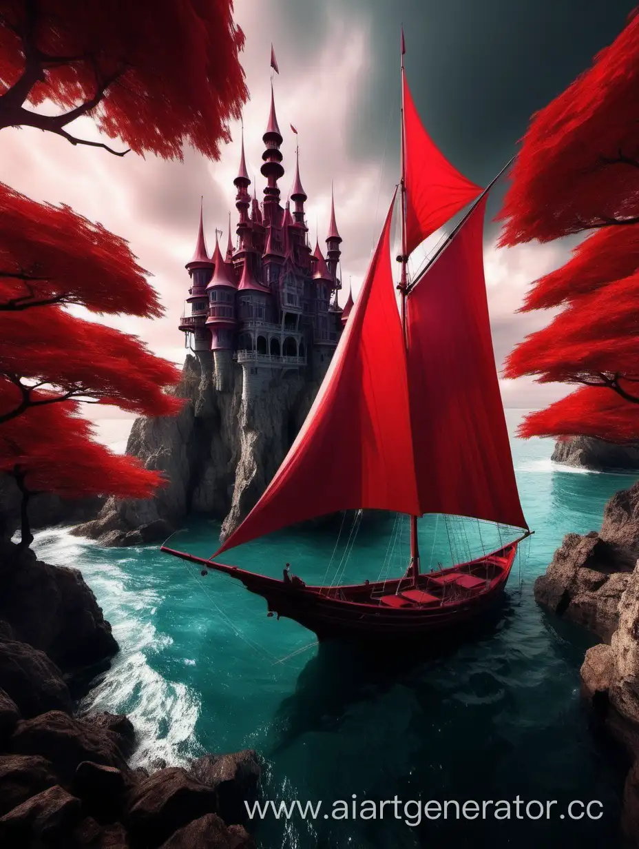 Majestic-Scarlet-Sails-Illuminating-Enchanted-Fairytale-Scene