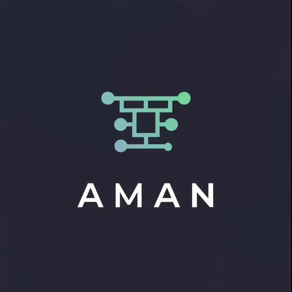 a logo design,with the text "Aman", main symbol:Electronics,Moderate,be used in Retail industry,clear background