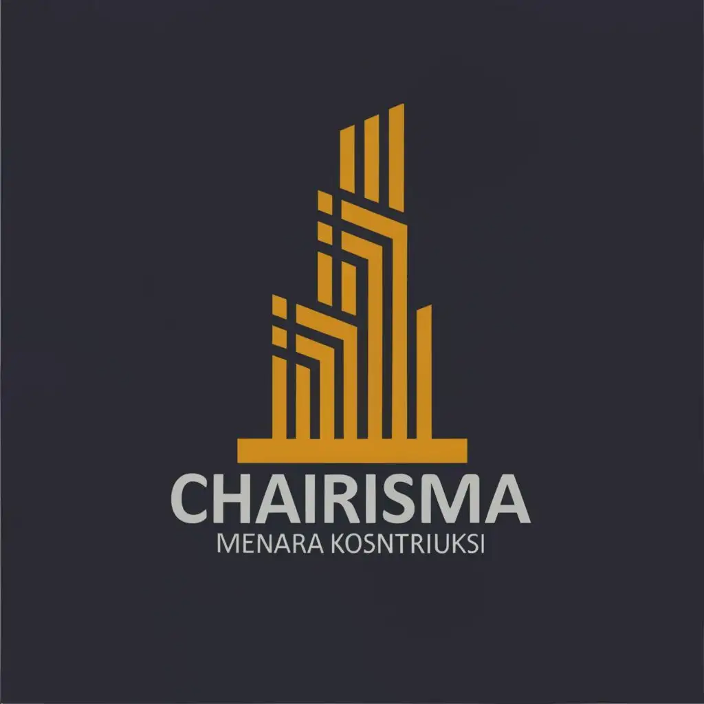 a logo design, with the text 'Menara Kharisma Konstruksi', main symbol: Buildings, Moderate, to be used in Construction industry, clear background