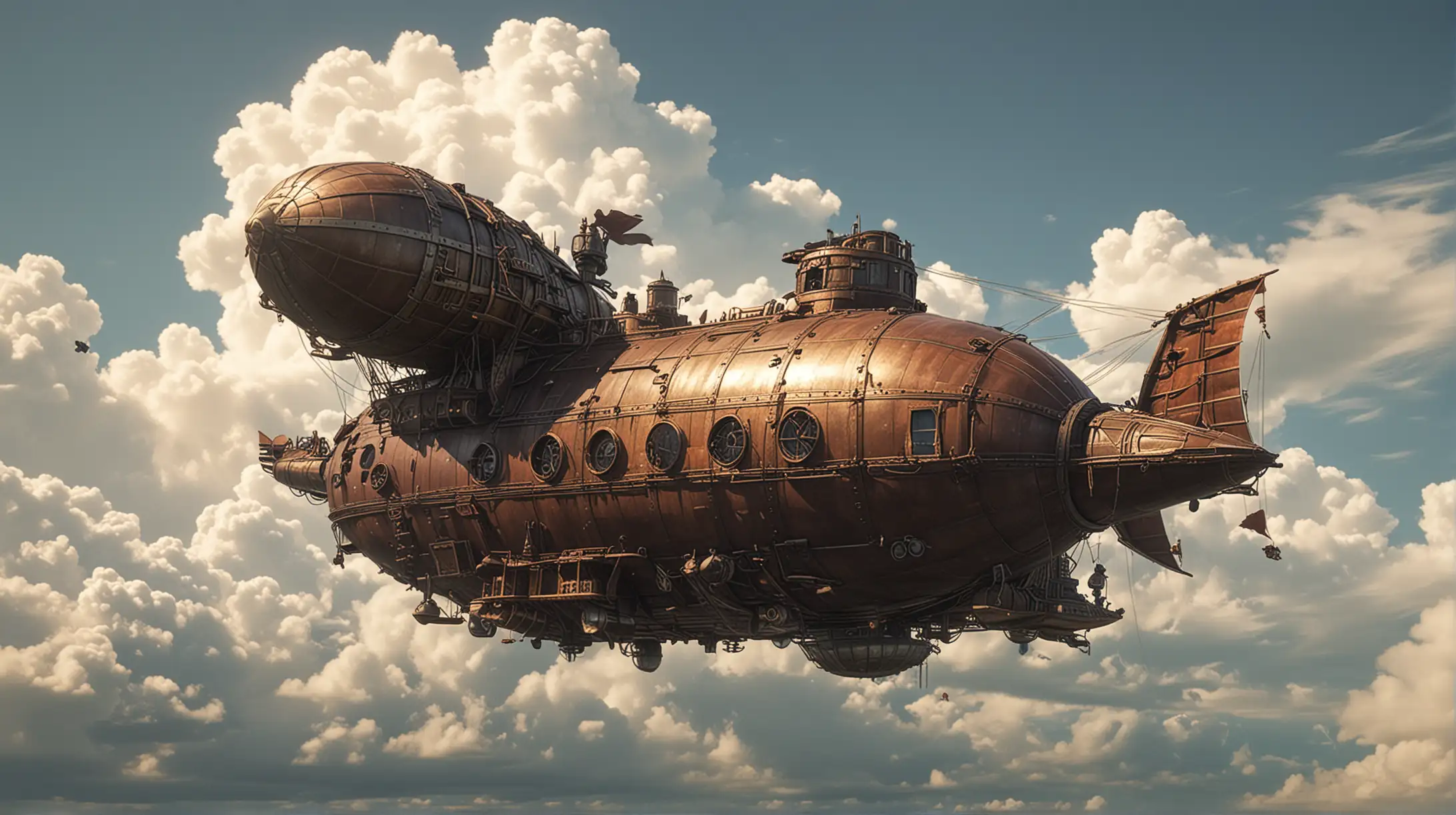 Steampunk Airship Adventure in the Clouds