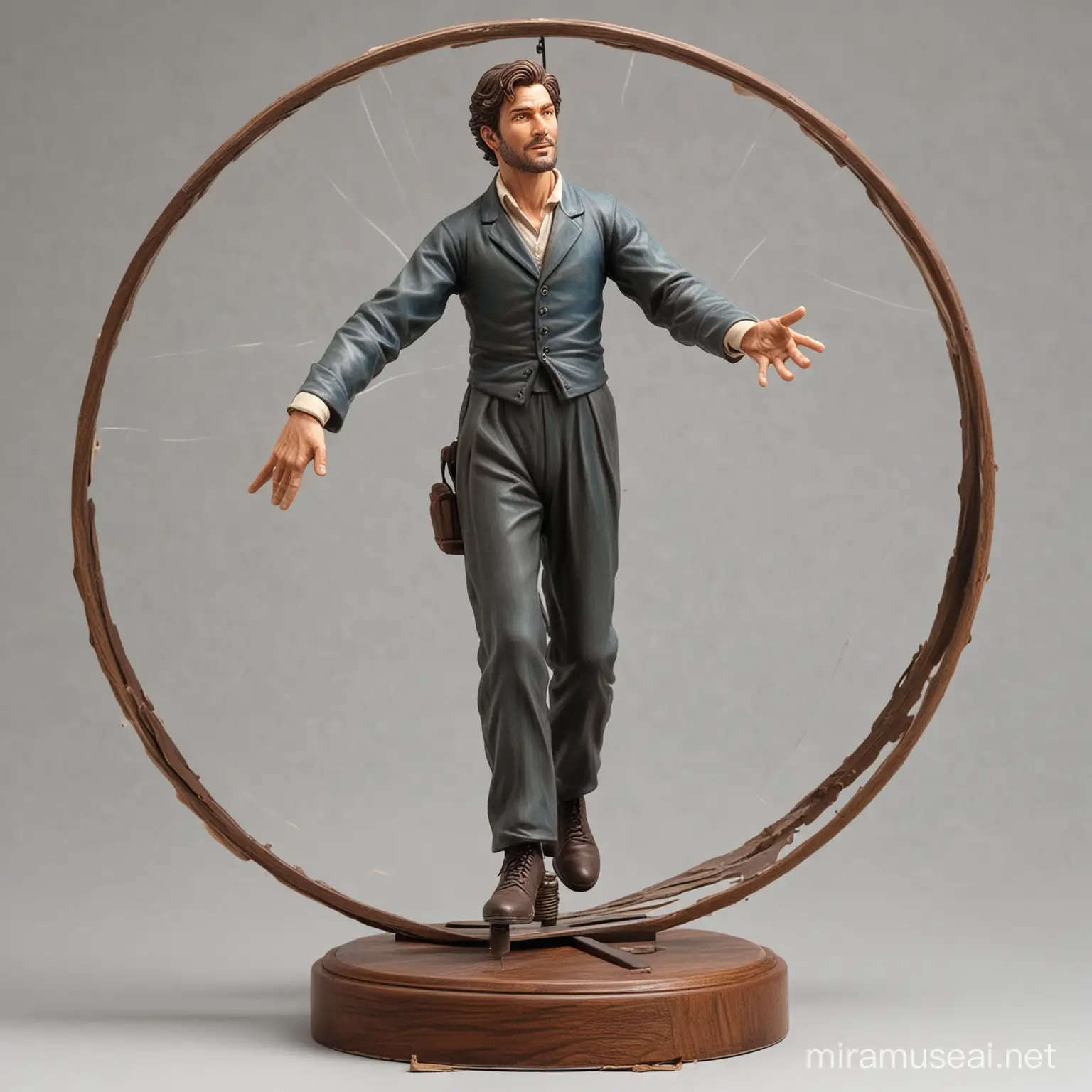 A spinning man