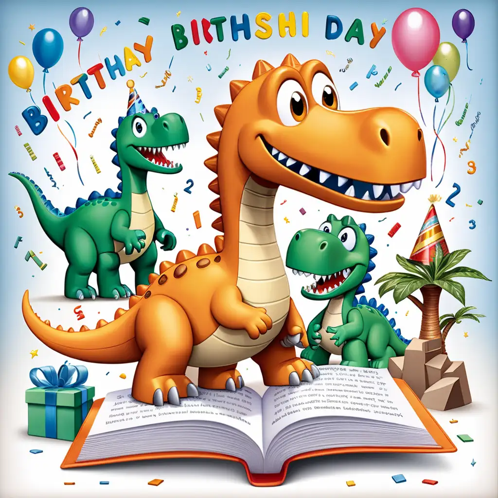 Birthday card for a five year old, likes dinosaurs reading books, building legos and having fun
