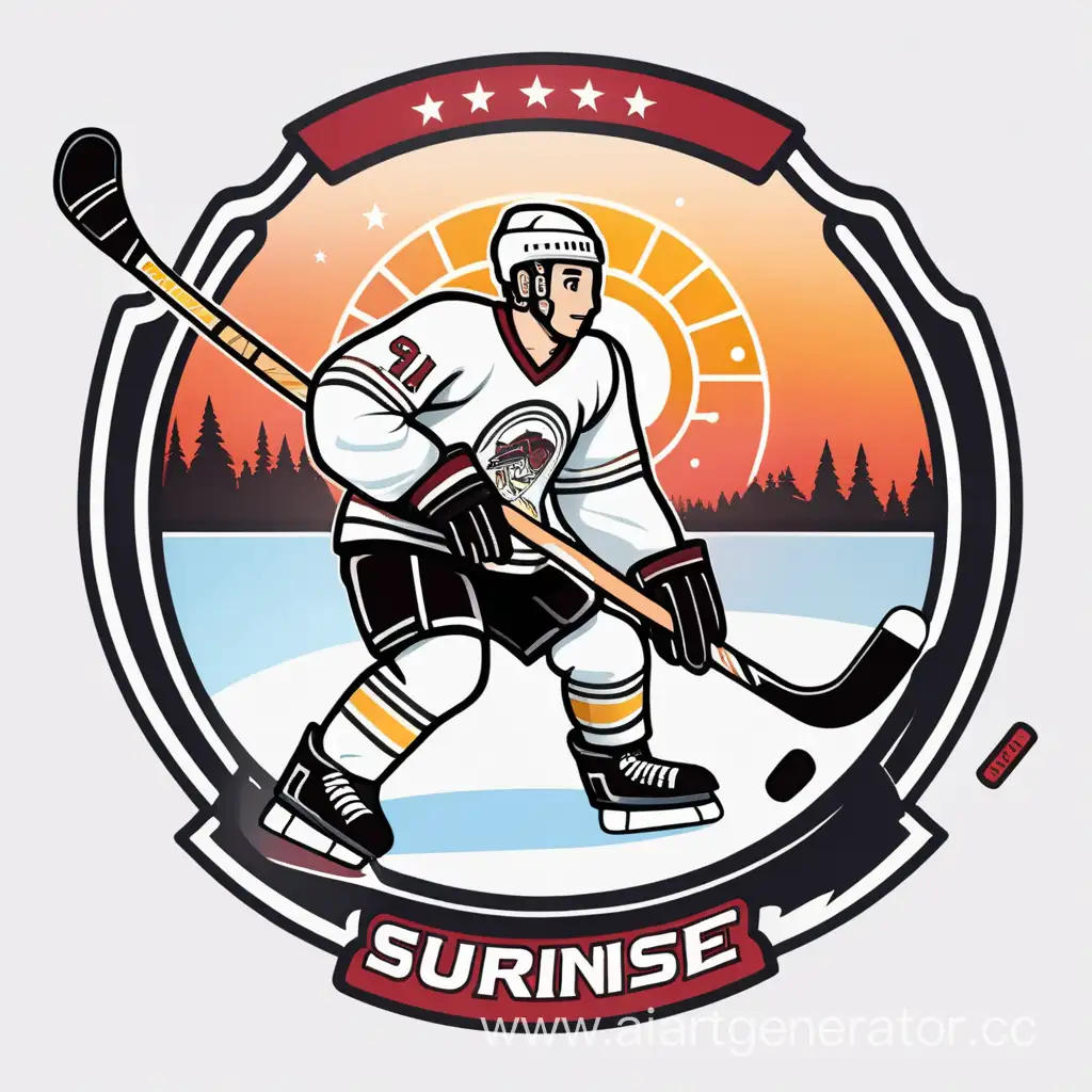 Vibrant-Sunrise-Hockey-Team-Logo-Design