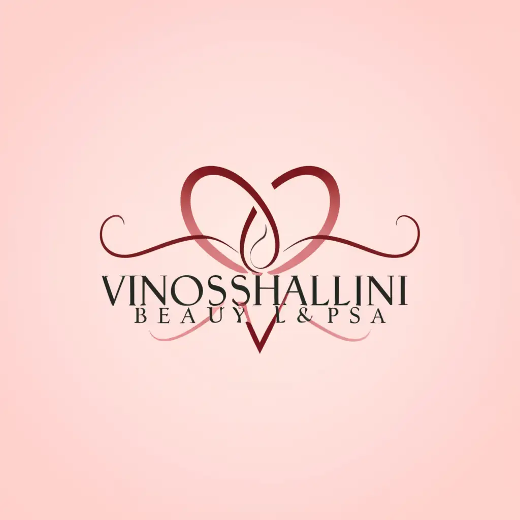 LOGO-Design-For-VINOSHALINI-Elegant-Text-with-Love-Symbol-Ideal-for-Beauty-Spa-Industry