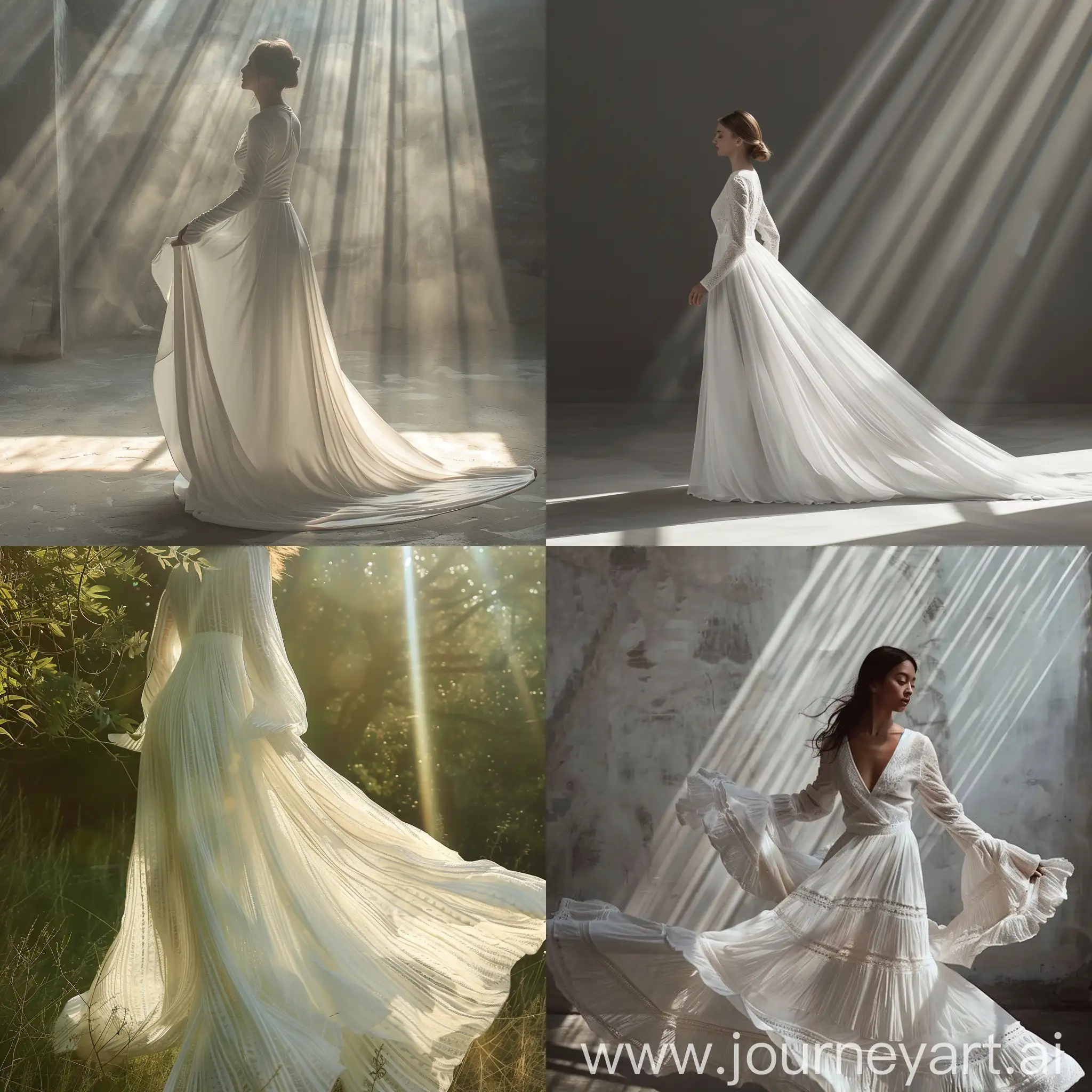 Elegant-White-Texture-Dress-Bathed-in-Sun-Rays