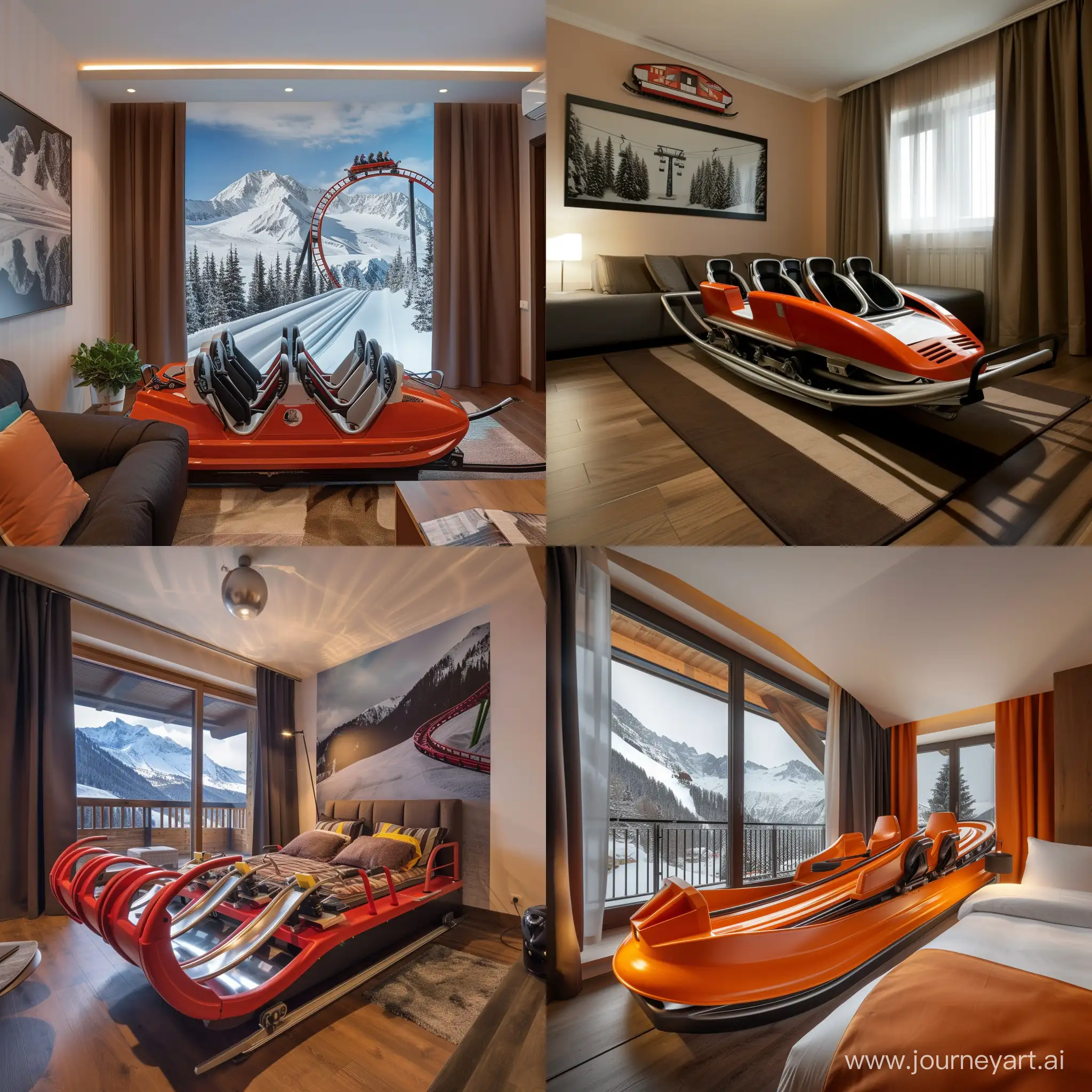 Mini-Alpine-Coaster-Adventure-Inside-Apartment-Room