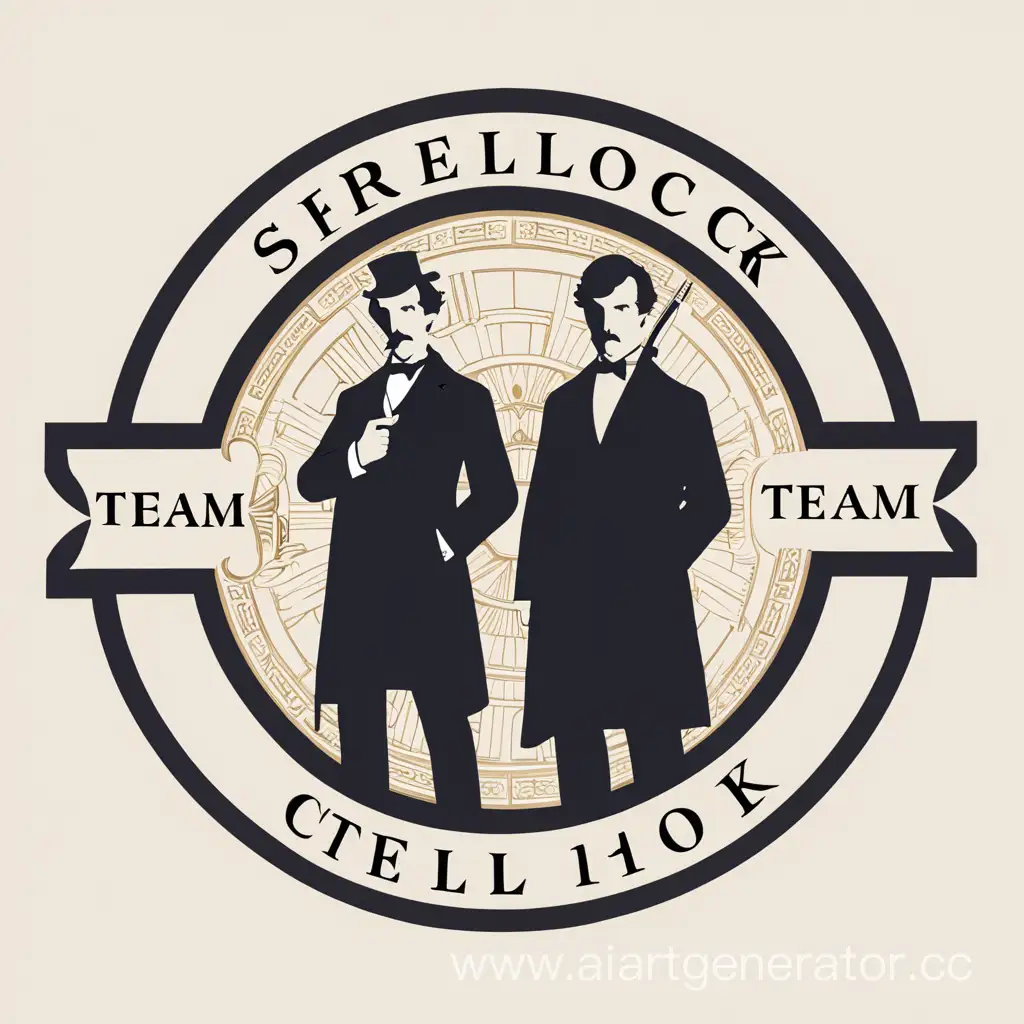 Sherlock-Team-Logo-Design-Sleuthing-Sherlock-HolmesInspired-Emblem
