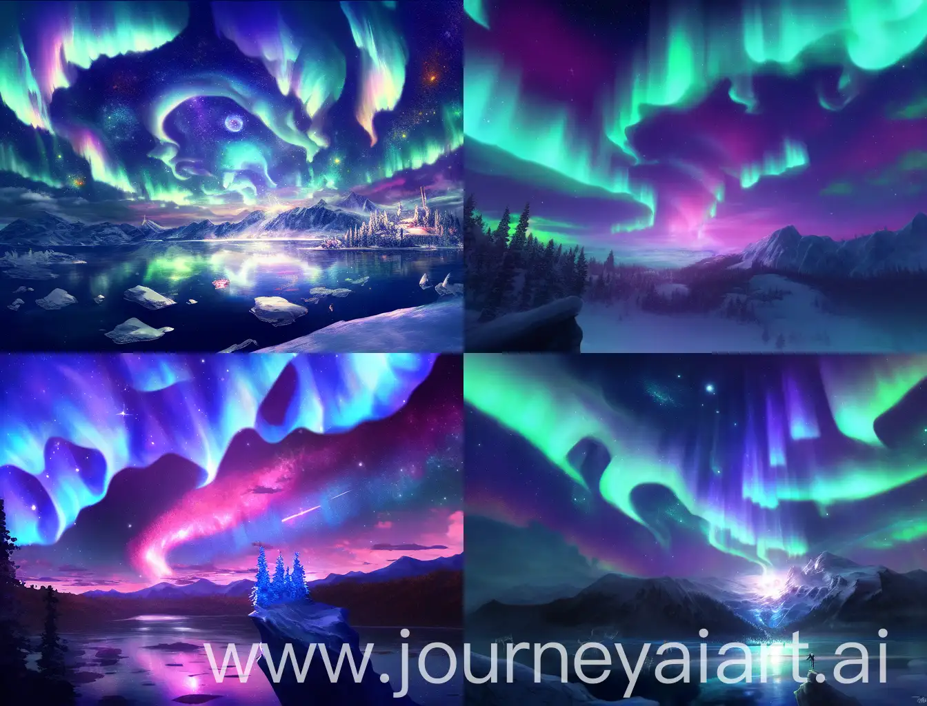 Enchanting-Aurora-Borealis-Fantasy-Landscape-with-Rainbow-Sky