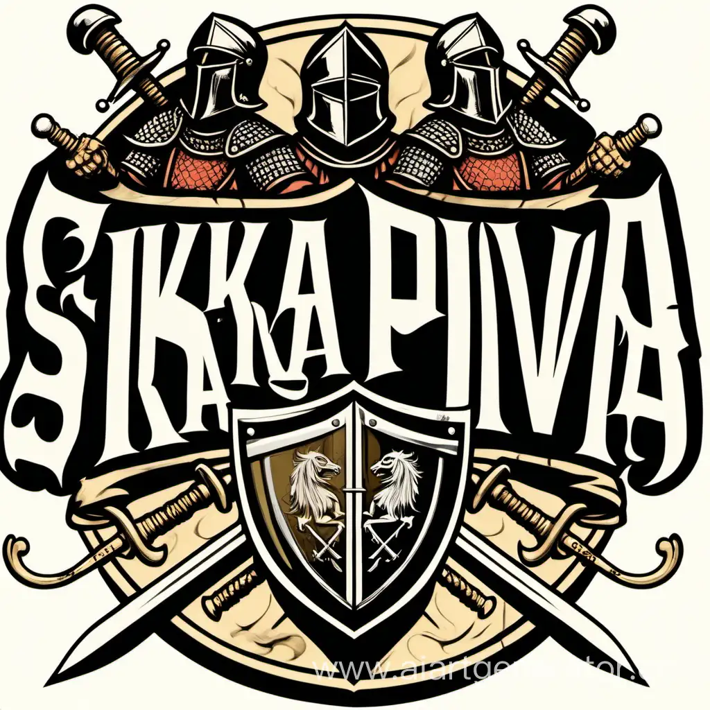 Medieval-Gang-Logo-with-Siska-Piva-Swords-Shields-and-Knight