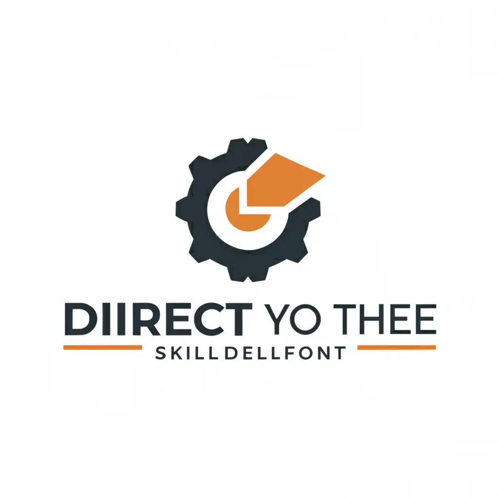 a logo design,with the text "Directly to the front", main symbol:skill development theme,complex,be used in Education industry,clear background