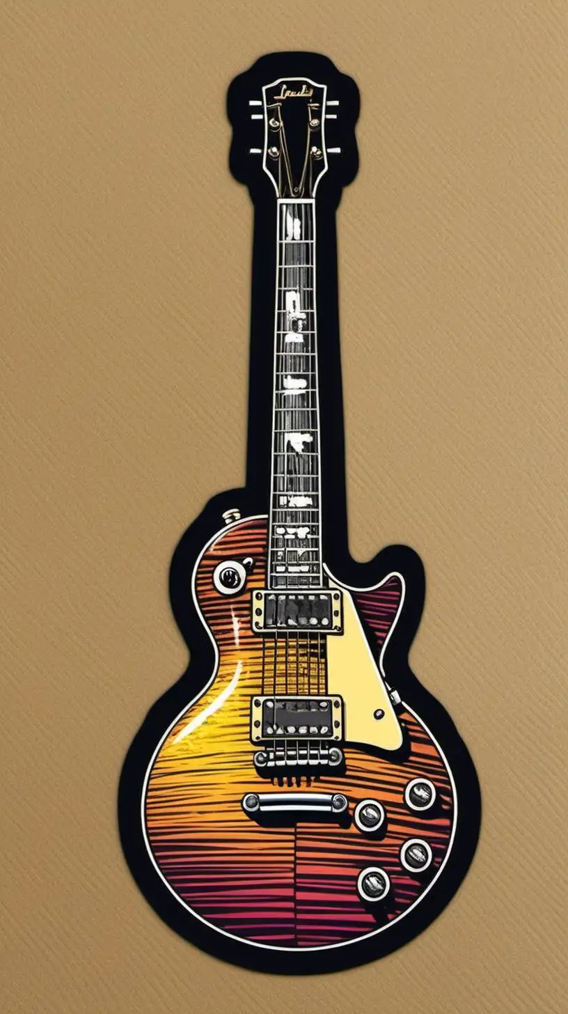  les paul guitar sticker