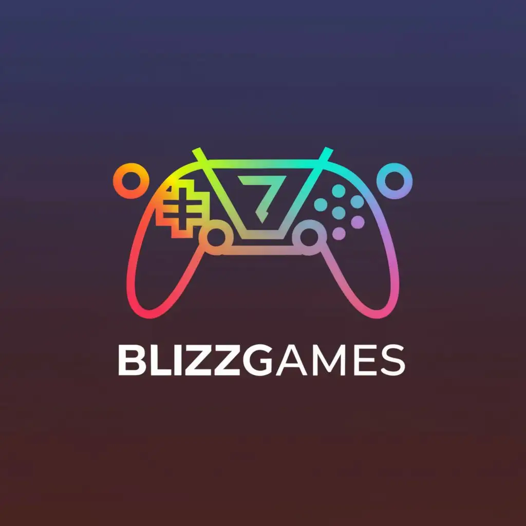 a logo design,with the text "BlitzGames", main symbol:Conntroller,Moderate,clear background