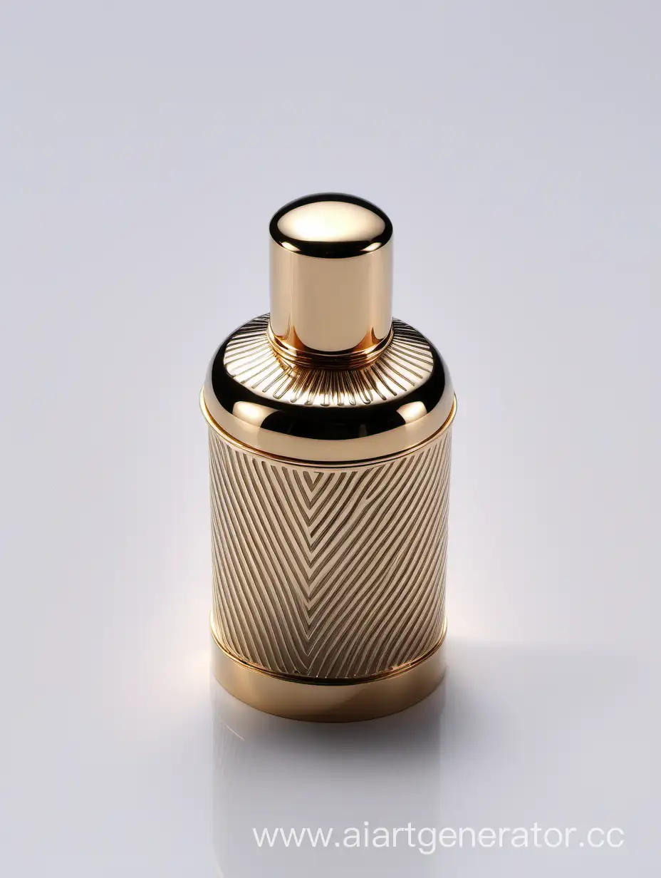 Zamac Perfume decorative ornamental long cap, LINES metallizing finish