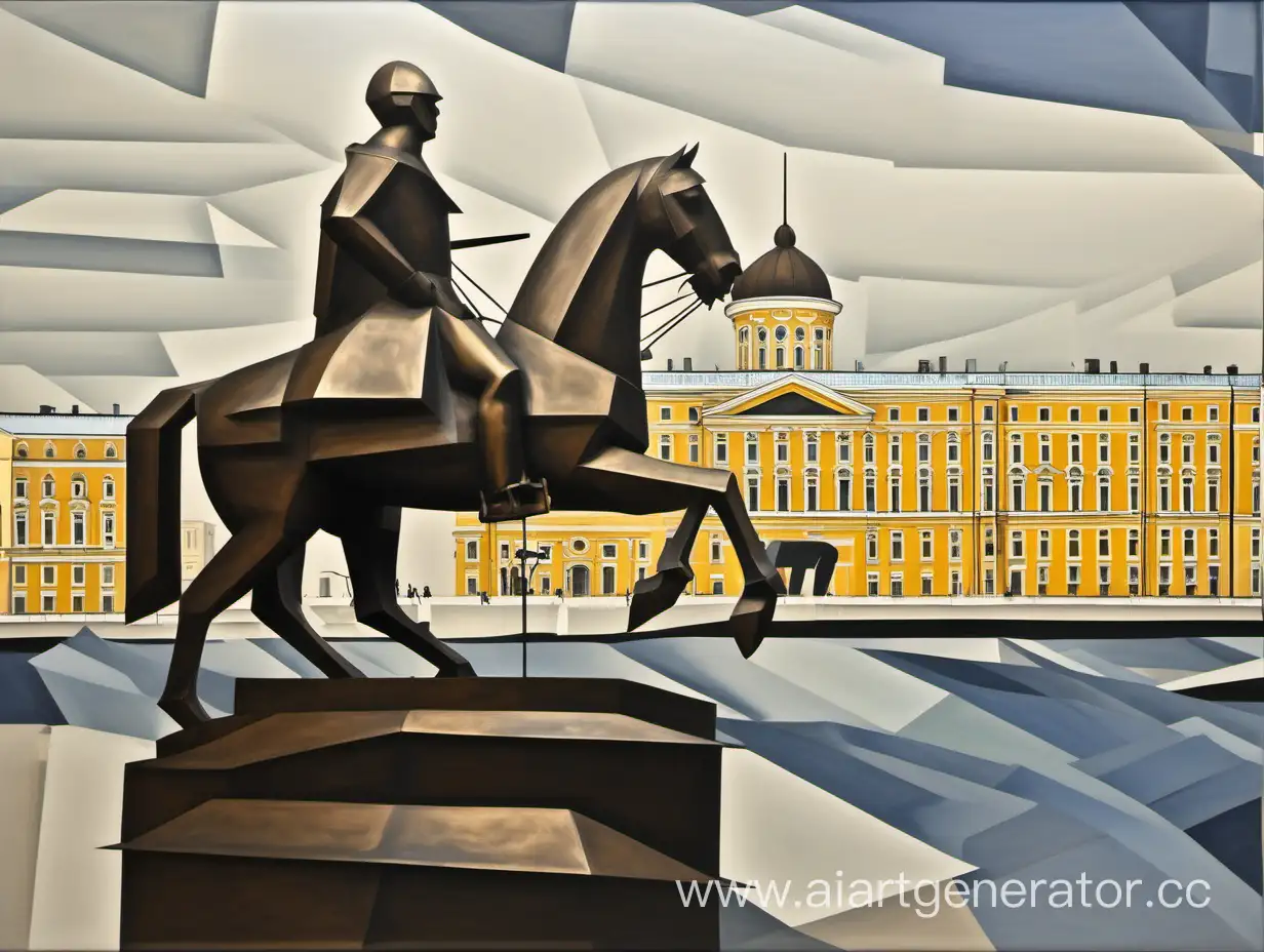 Winter-Palace-and-Bronze-Horseman-Iconic-Saint-Petersburg-Cityscape-with-Abstract-Flair