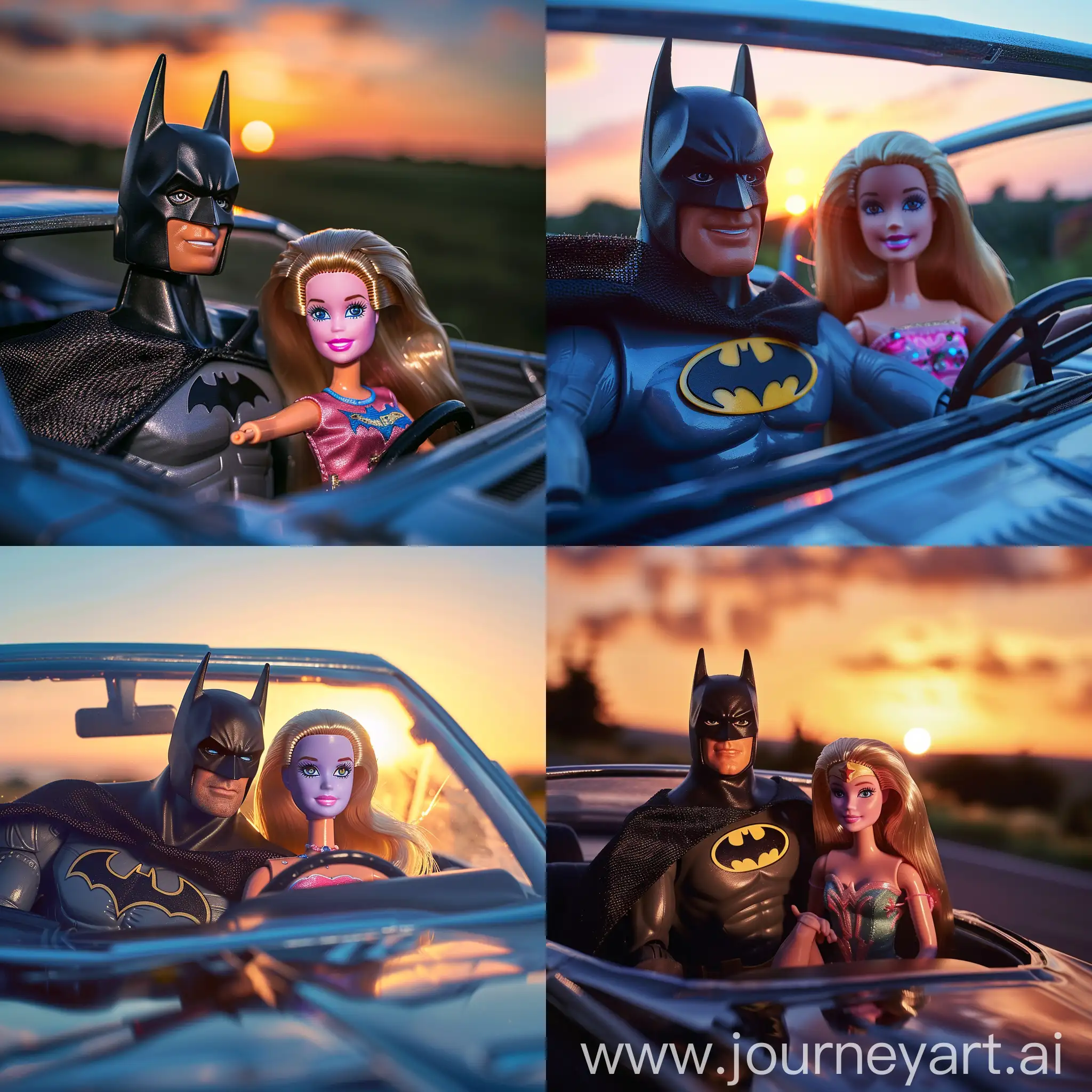 Batman-and-Barbie-Enjoying-a-Sunset-Drive-Together