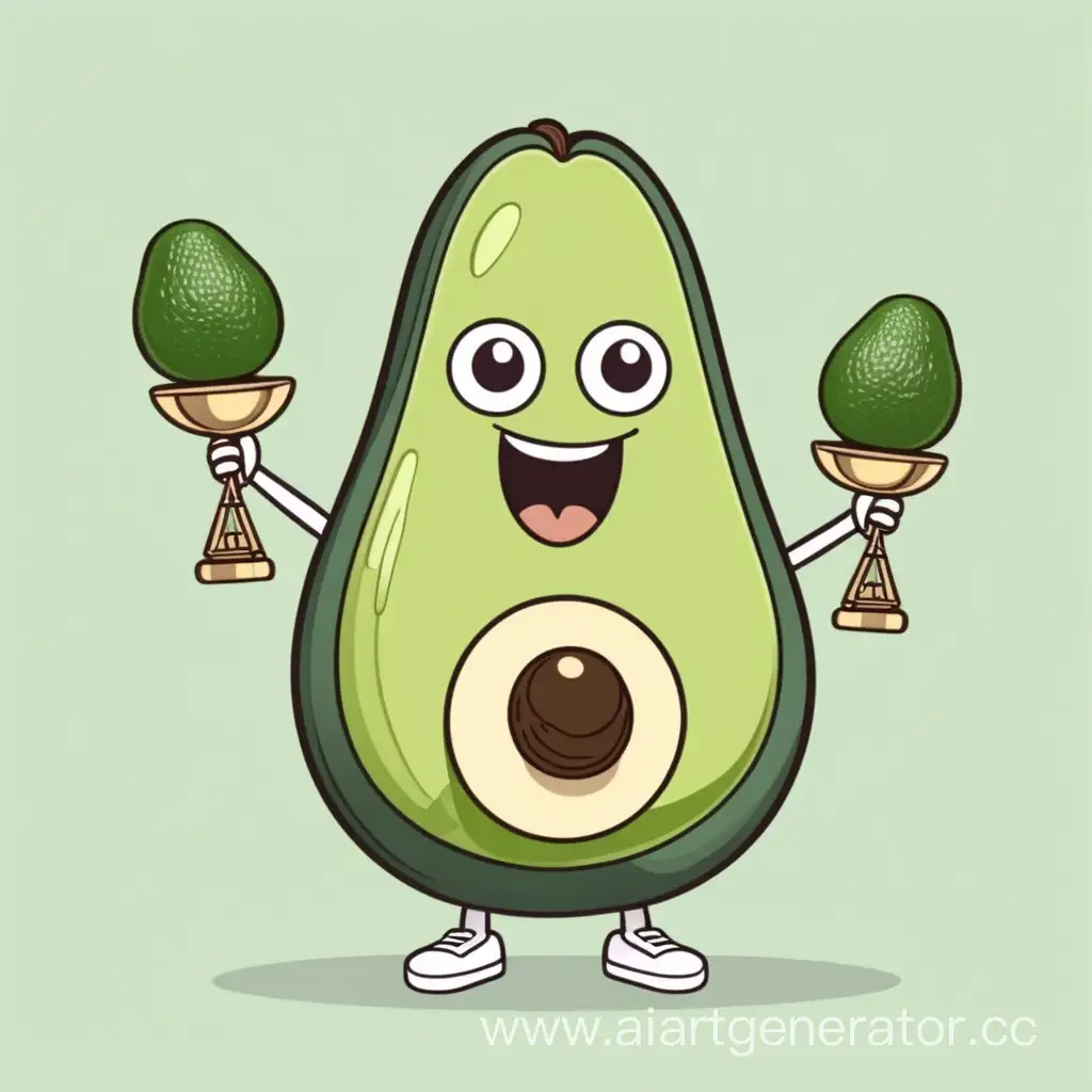 Cheerful-Avocado-Character-Holding-Themis-Statue