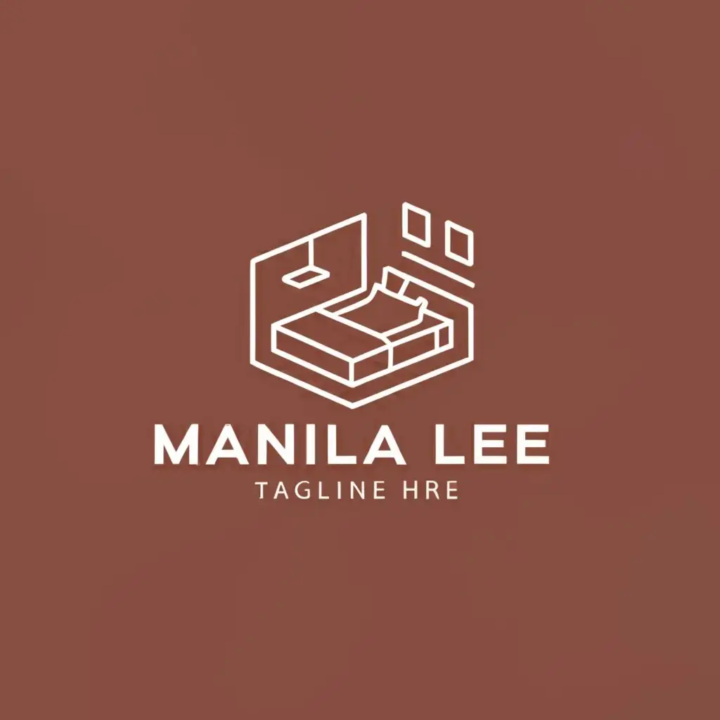 a logo design,with the text "MANILA LEE", main symbol:COZY AND CLEAN ROOM,Minimalistic,be used in Travel industry,clear background