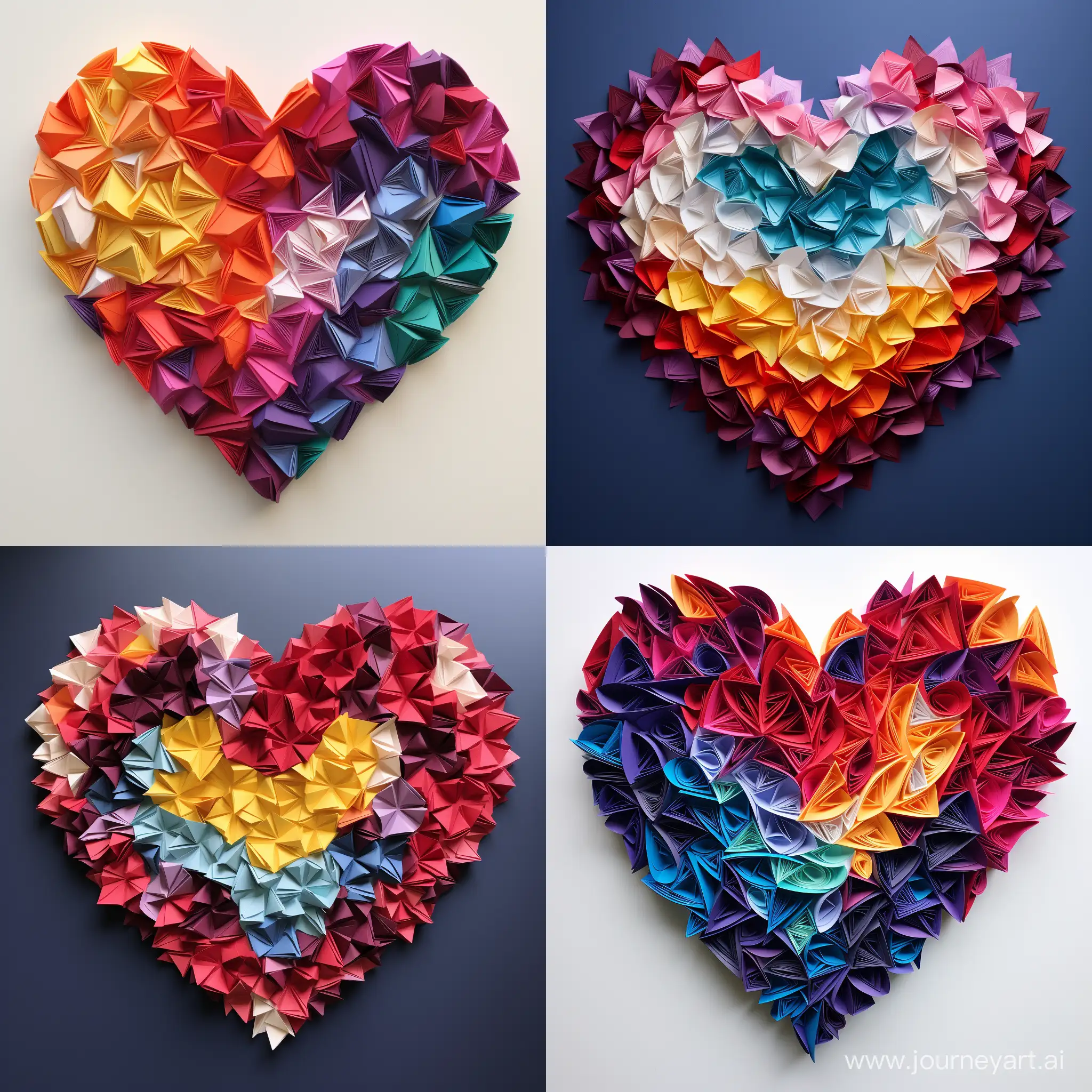Vibrant-Origami-Heart-Craft-Colorful-Paper-Artistry