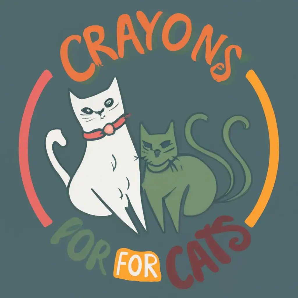 logo, Cats, with the text "Crayons For Cats", typography