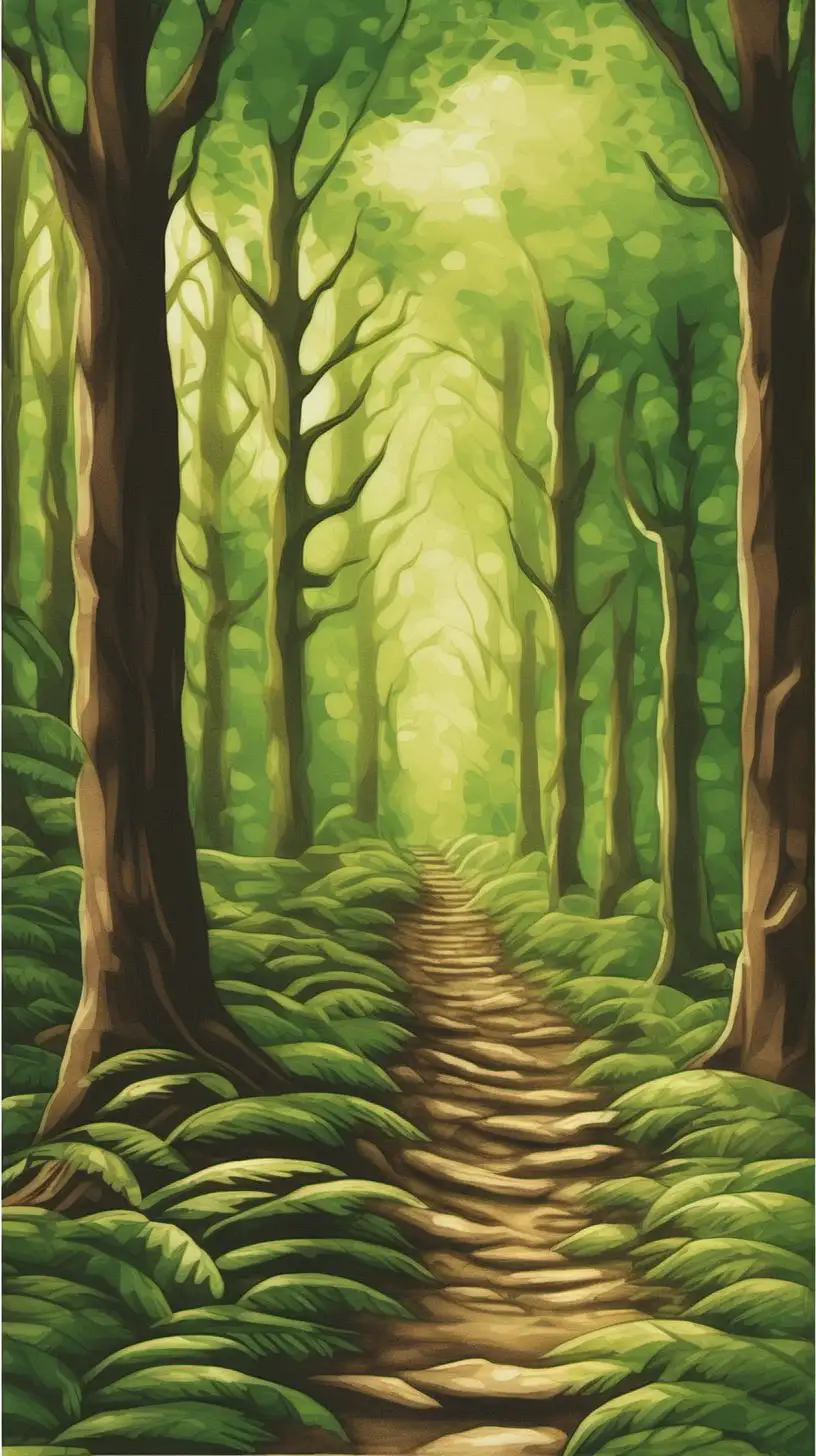 Forest path print art