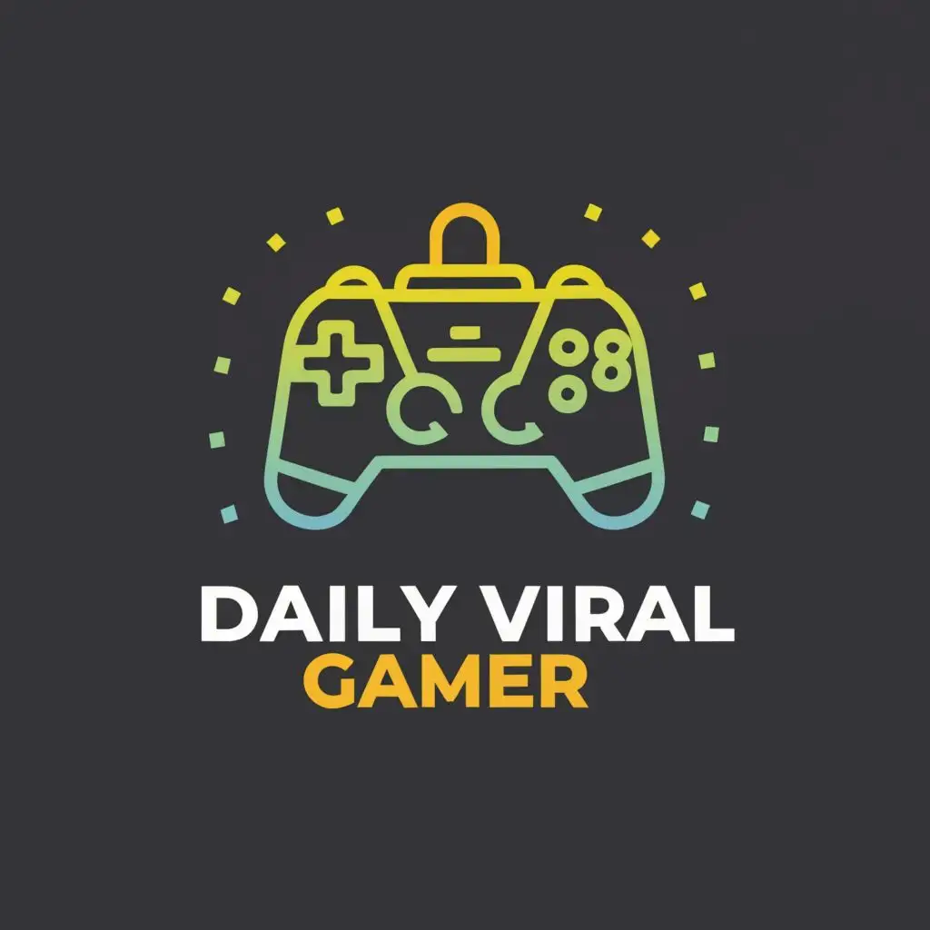 a logo design,with the text "Daily Viral Gamer", main symbol:Controller, video game, sleek, clean,Moderate,be used in Entertainment industry,clear background