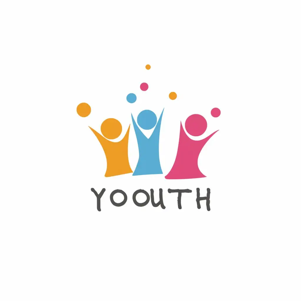 a logo design,with the text "Youth", main symbol:children,Moderate,clear background