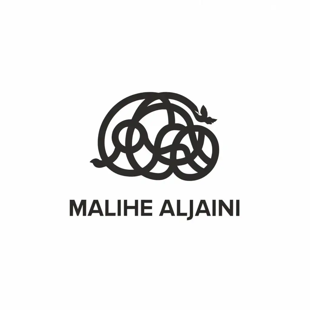 a logo design,with the text "Malihe Alijani", main symbol:Brain and peace,Moderate,clear background