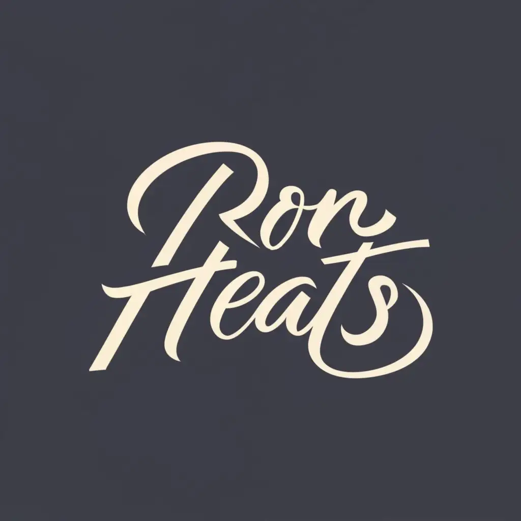 logo, elegant, with the text "Ron Heats", typography, be used in Events industry