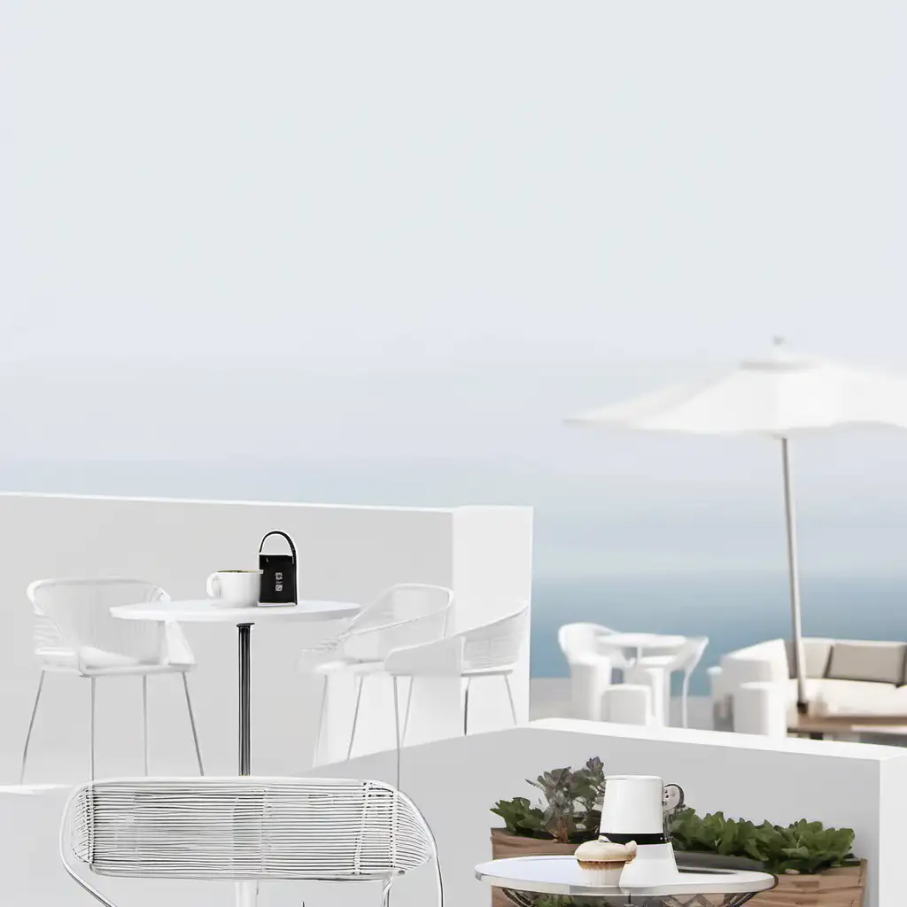 Luxurious Terrace Coffee Shop with Panoramic Views