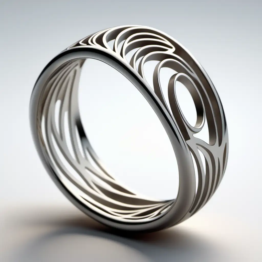 Elegant Arc Ring with Graceful Curves of the Human Body Artistic Harmony in Jewelry